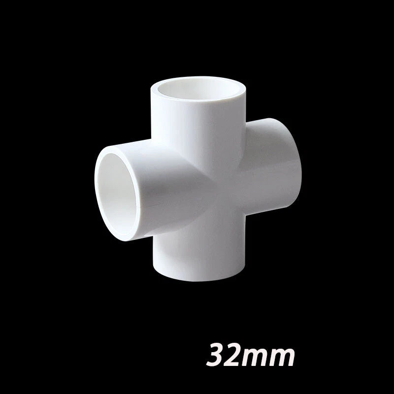 PVC Klebe Fittings Verbinder Kreuz Nippel Verschraubung Hahn Rohr 20mm-200mm
