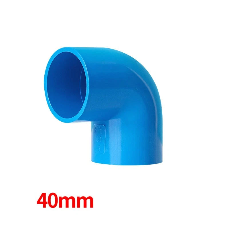90° PVC Blau Winkel Klebe Fittings Rohr Muffe Rohrverbinder Innerer Dur:20~160mm