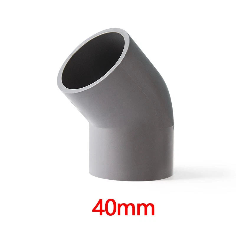 PVC 45° Ellbogen Winkel Klebe Fittings Rohr Grau Muffe Rohrverbinder 20mm~200mm