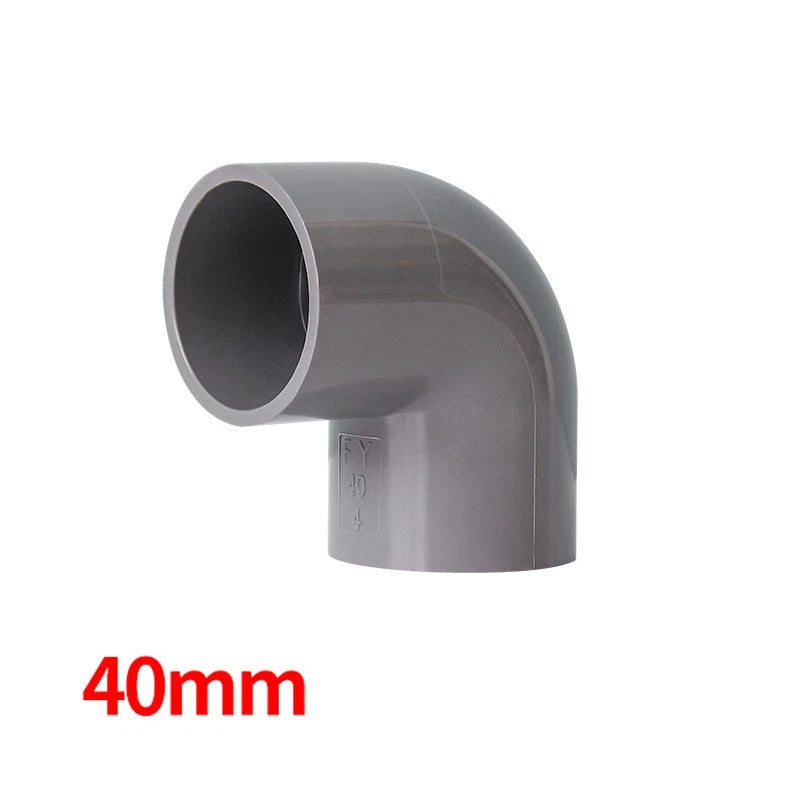 90° PVC Grau Winkel Klebe Fittings Rohr Muffe Rohrverbinder Inner Dur:20mm~200mm