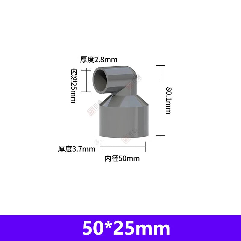 PVC 90° Winkel Reduzierstück Rohrverbinder Reduzierstück Muffe Fittings 20-110mm