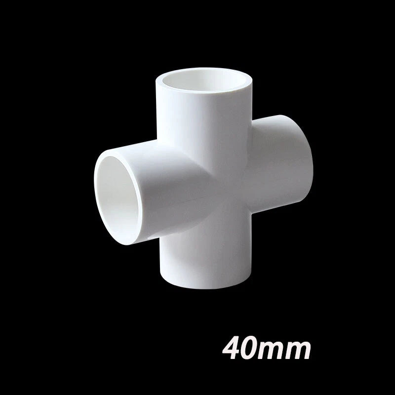 PVC Klebe Fittings Verbinder Kreuz Nippel Verschraubung Hahn Rohr 20mm-200mm