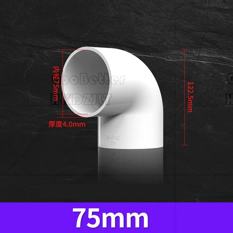 PVC Klebe Fittings 90° Winkel Bogen Verbinder Muffe Klebemuffen Klebefitting