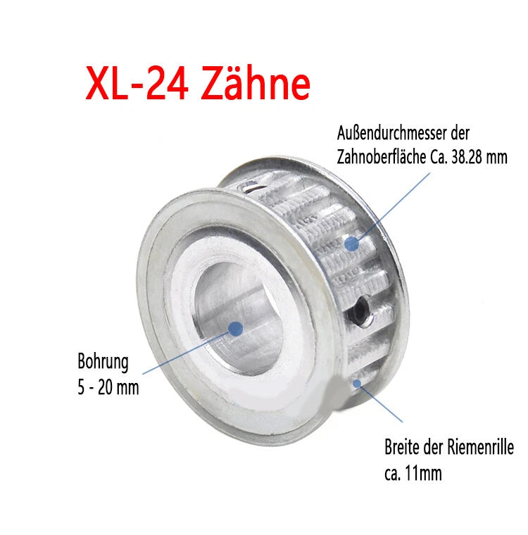 XL 10-40 Zähne Riemenscheibe 10T-40T Zahnrad Pulley für Zahnriemen 10mm Breite