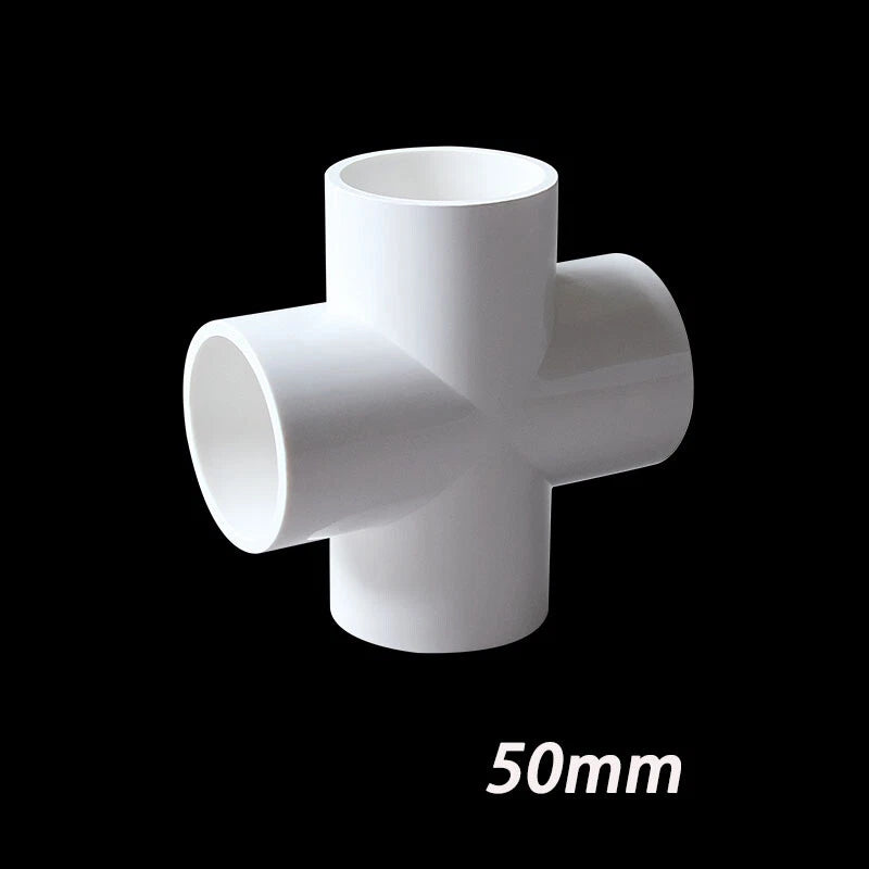 PVC Klebe Fittings Verbinder Kreuz Nippel Verschraubung Hahn Rohr 20mm-200mm