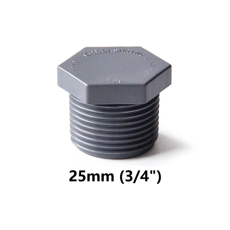 PVC-Gewindestopfen NPT 1 2" - 2" Außengewinde Endkappe Rohrende Stop Fittings