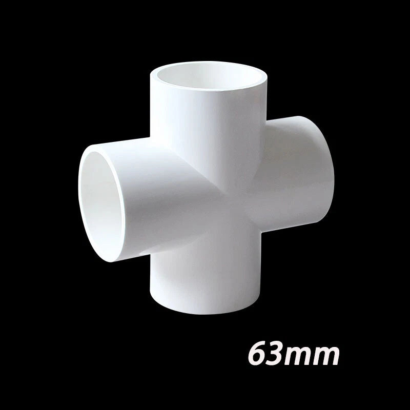 PVC Klebe Fittings Verbinder Kreuz Nippel Verschraubung Hahn Rohr 20mm-200mm
