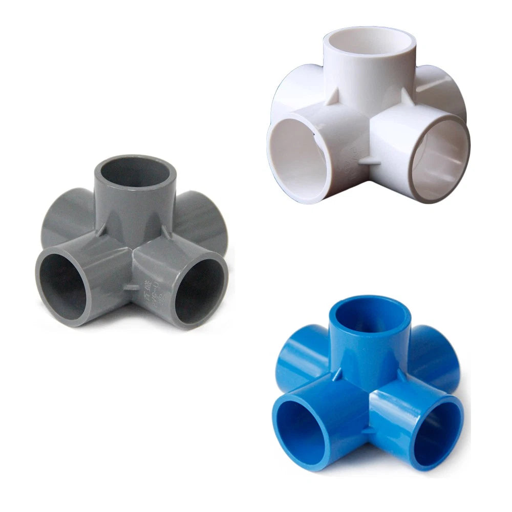 PVC Rohr Verbinder Klebefittings Bogen Winkel T-Stück Kappe Muffe I.D 20-63mm