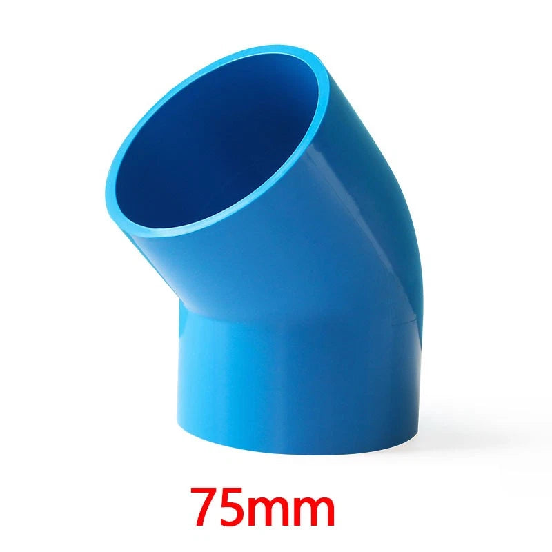 PVC 45° Ellbogen Winkel Klebe Blau Fittings Rohr Muffe Rohrverbinder 20mm~160mm