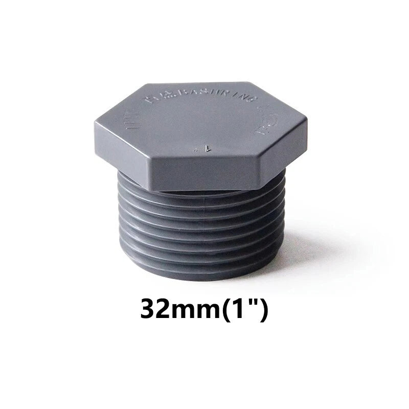 PVC-Gewindestopfen NPT 1 2" - 2" Außengewinde Endkappe Rohrende Stop Fittings