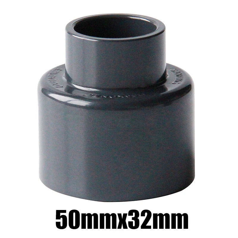 Ø20mm~63mm PVC Reduzierstück Rohr Fitting Klebefittings Lang Konisch Dunkelgrau