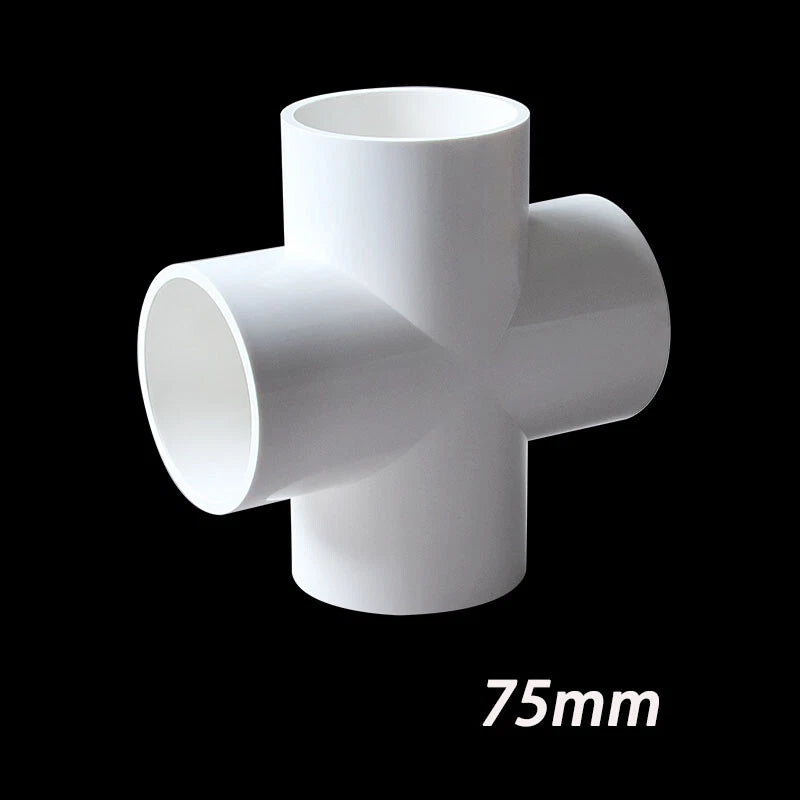 PVC Klebe Fittings Verbinder Kreuz Nippel Verschraubung Hahn Rohr 20mm-200mm