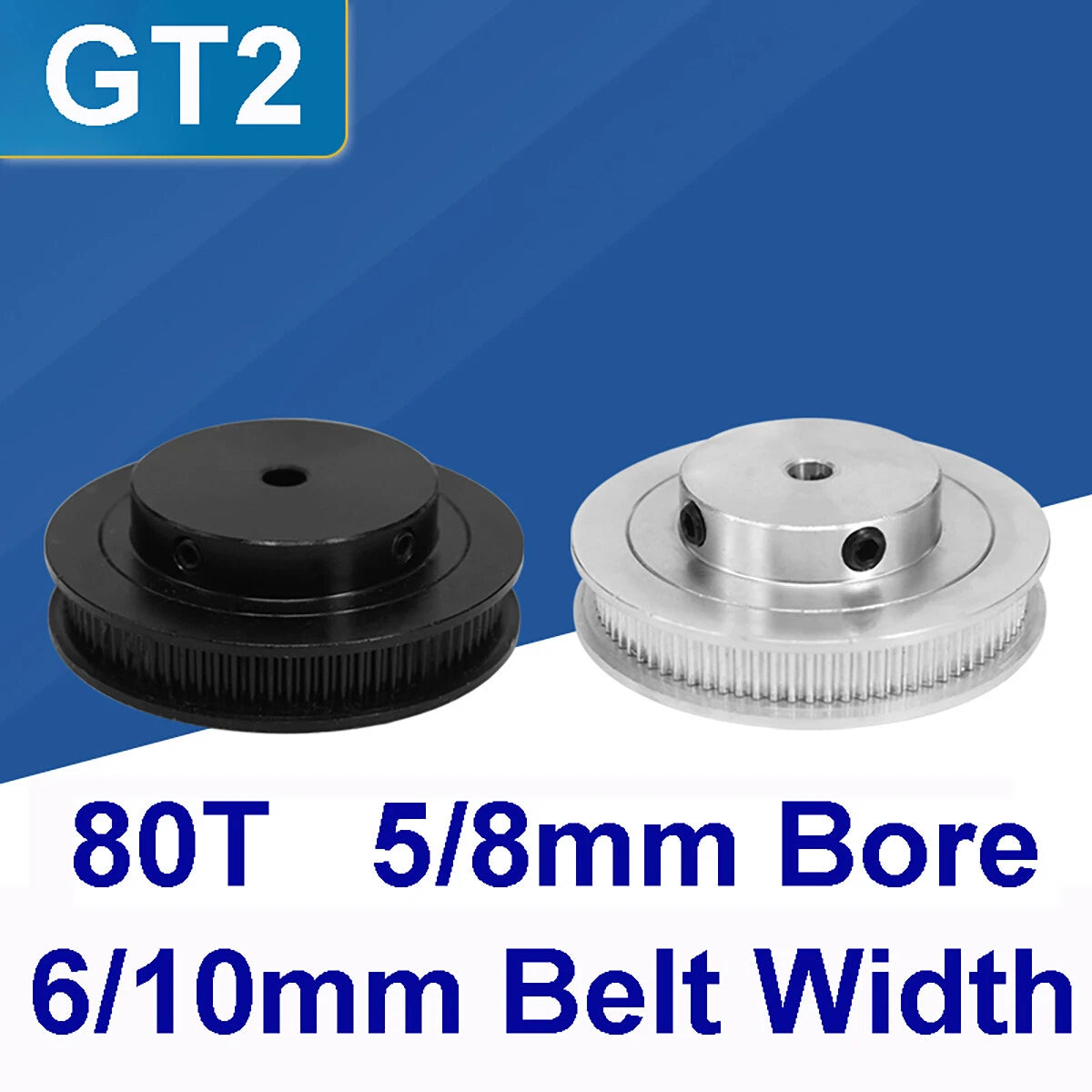 2GT 80T Zahnrad GT2 Riemenscheibe Zahnriemenrad Zahnriemen Pulley CNC 3D Drucker