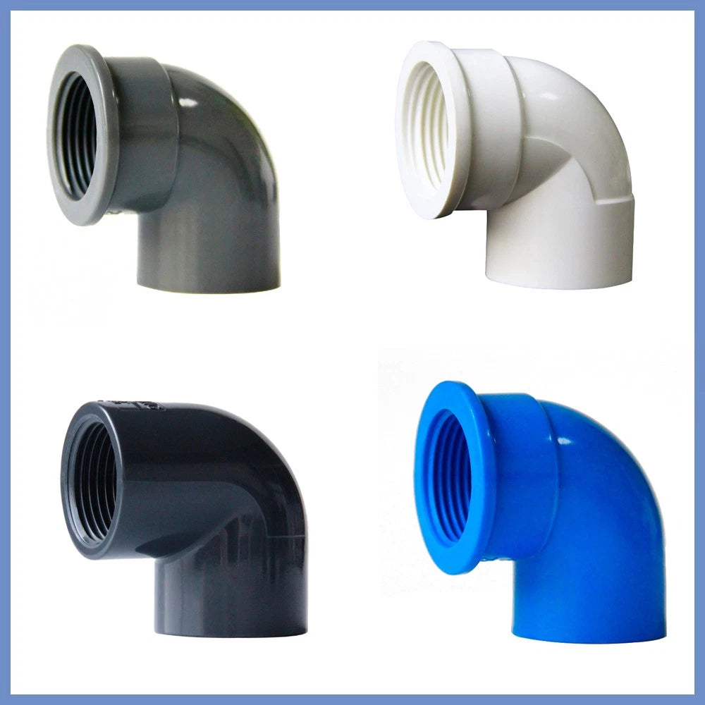 PVC Fittings Winkel 90 Grad Klebefitting mit Innengewinde 1 2" bis 2" Klebemuffe