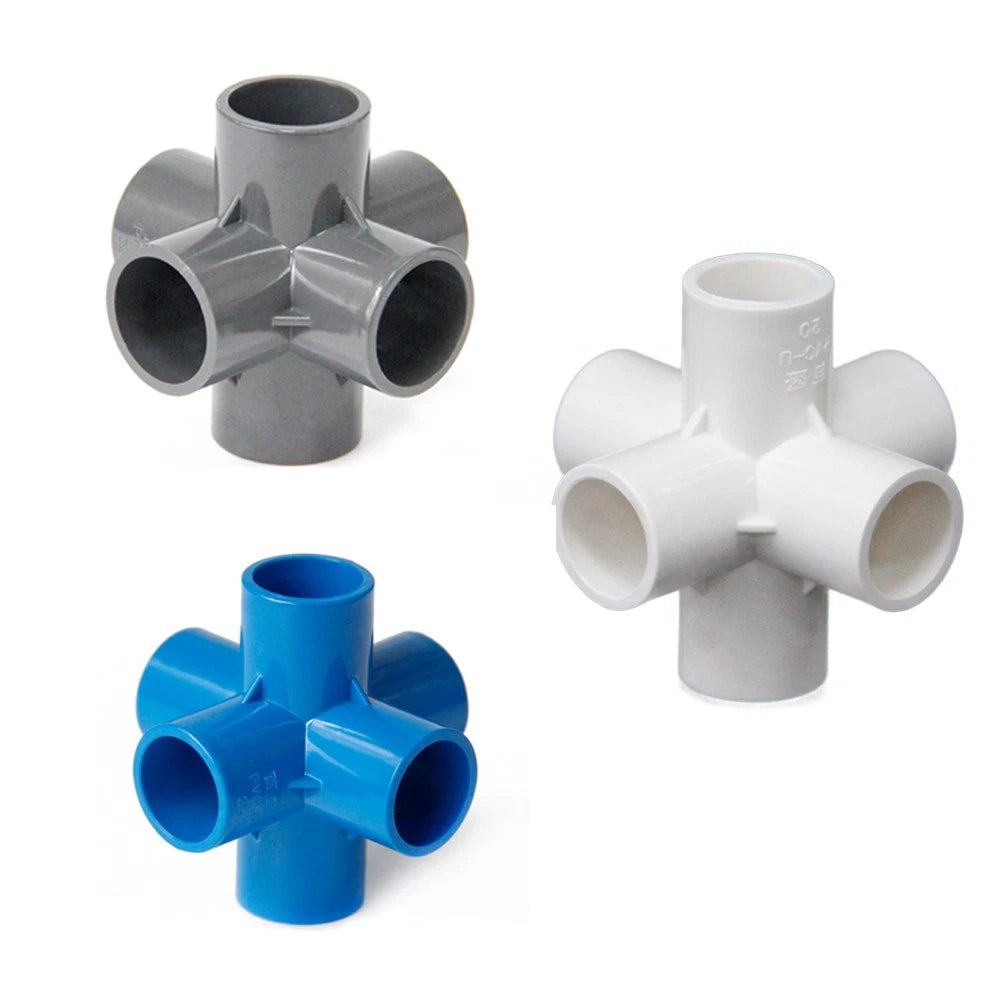 PVC Rohr Verbinder Klebefittings Bogen Winkel T-Stück Kappe Muffe I.D 20-63mm