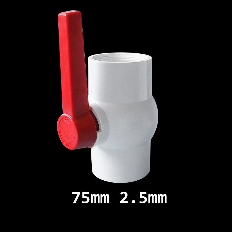 Weiß PVC Kugelhahn Kugel Ventil Innengewinde Muffen Fittings Pond 20-160mm
