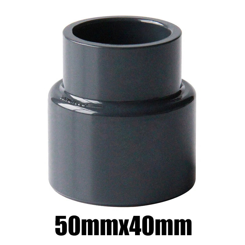 Ø20mm~63mm PVC Reduzierstück Rohr Fitting Klebefittings Lang Konisch Dunkelgrau