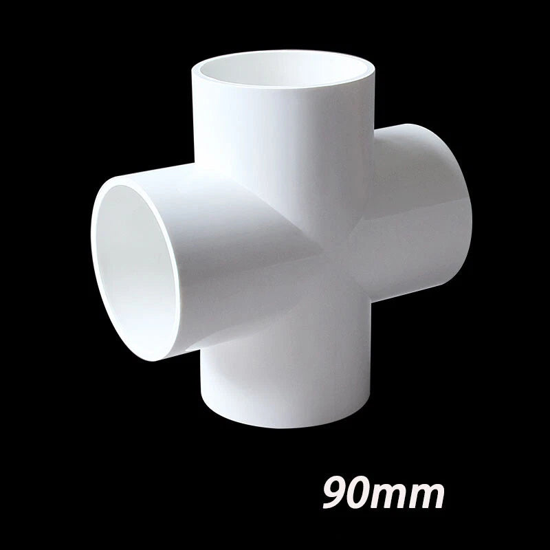 PVC Klebe Fittings Verbinder Kreuz Nippel Verschraubung Hahn Rohr 20mm-200mm