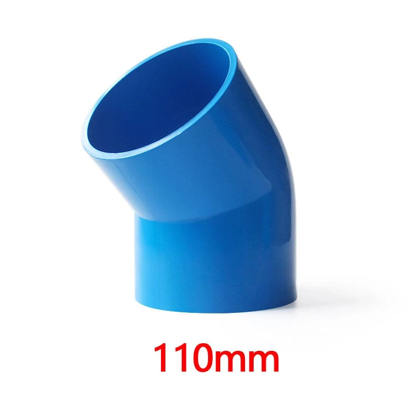 PVC 45° Ellbogen Winkel Klebe Blau Fittings Rohr Muffe Rohrverbinder 20mm~160mm