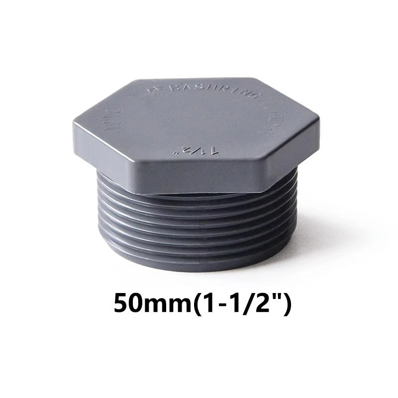 PVC-Gewindestopfen NPT 1 2" - 2" Außengewinde Endkappe Rohrende Stop Fittings