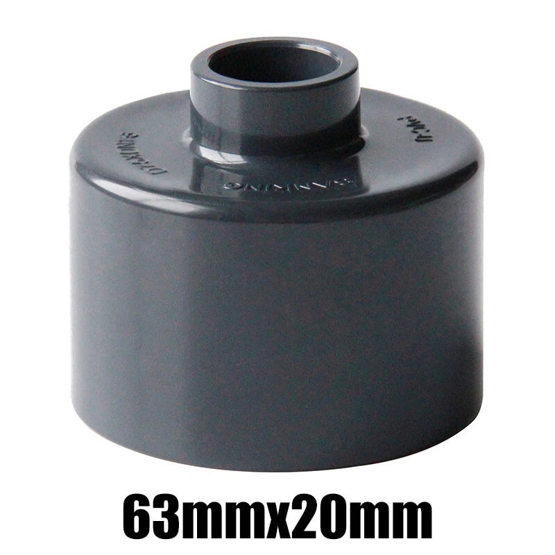 Ø20mm~63mm PVC Reduzierstück Rohr Fitting Klebefittings Lang Konisch Dunkelgrau