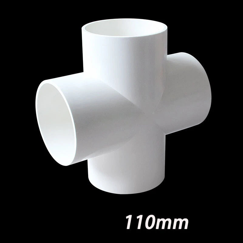 PVC Klebe Fittings Verbinder Kreuz Nippel Verschraubung Hahn Rohr 20mm-200mm