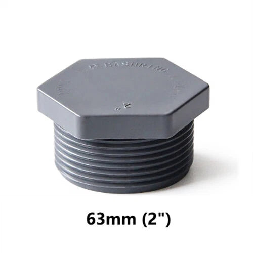 PVC-Gewindestopfen NPT 1 2" - 2" Außengewinde Endkappe Rohrende Stop Fittings
