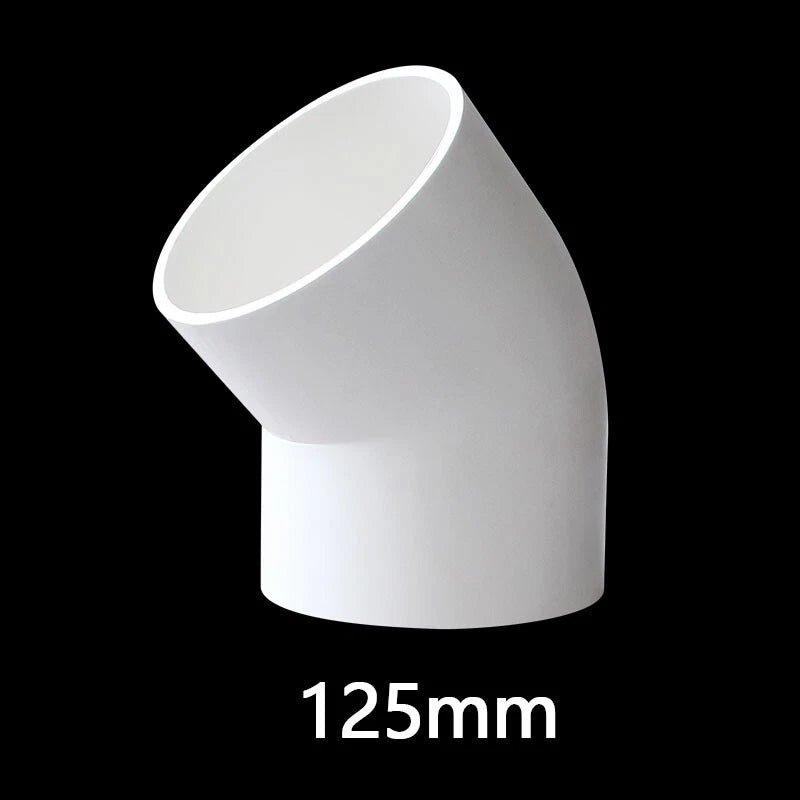 PVC 45° Ellbogen Winkel Klebe Fittings Rohr Muffe Rohrverbinder Weiß 20mm~200mm