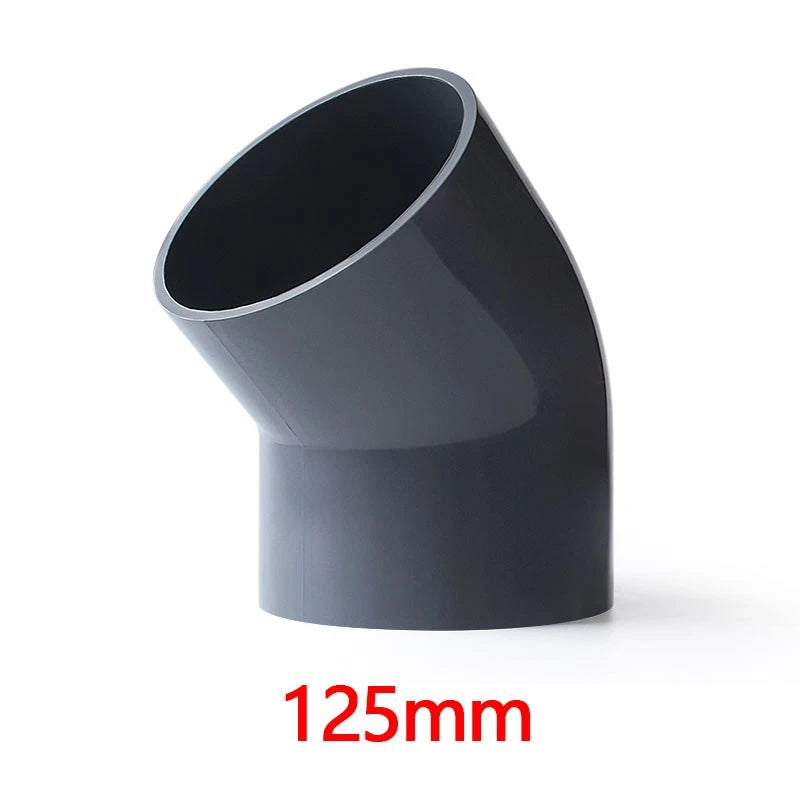 PVC 45° Ellbogen Winkel Klebe Fittings Rohr Grau Muffe Rohrverbinder 20mm~200mm