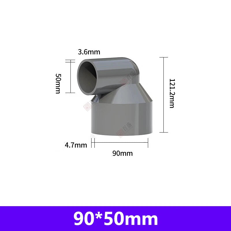 PVC 90° Winkel Reduzierstück Rohrverbinder Reduzierstück Muffe Fittings 20-110mm