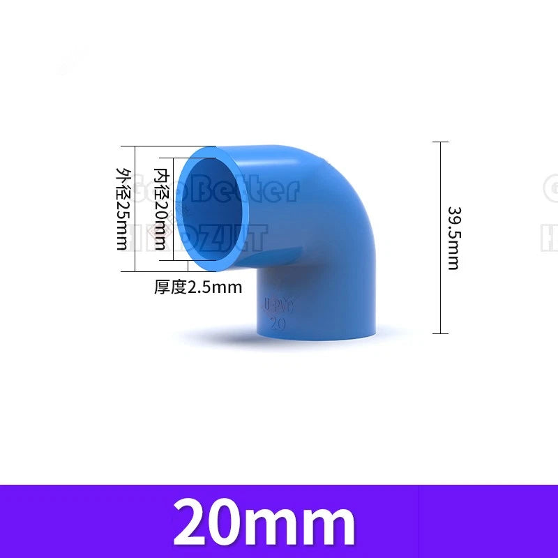 PVC Klebe Fittings 90° Winkel Bogen Verbinder Muffe Klebemuffen Klebefitting