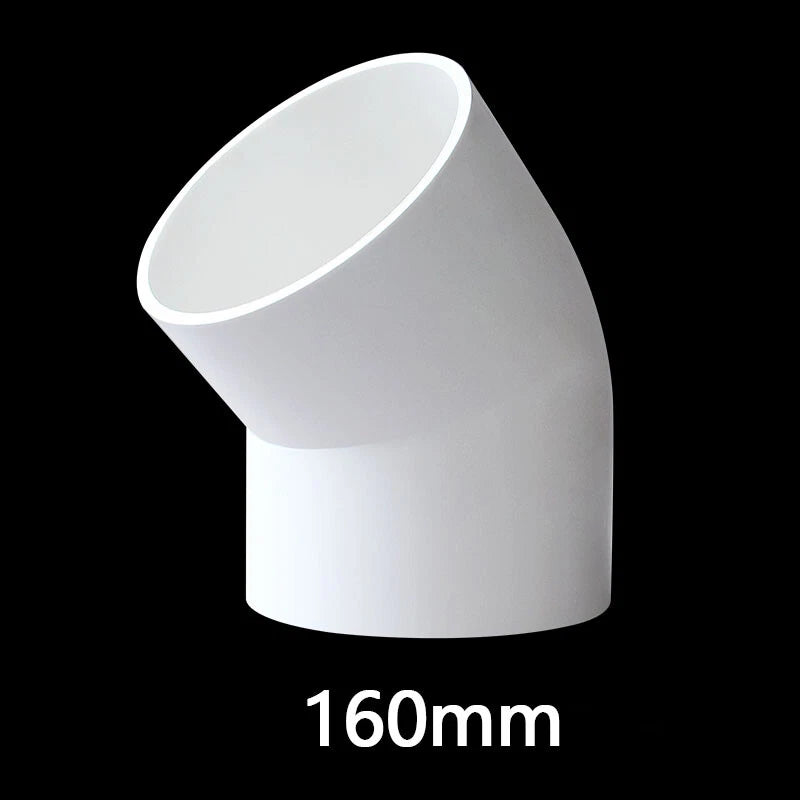 PVC 45° Ellbogen Winkel Klebe Fittings Rohr Muffe Rohrverbinder Weiß 20mm~200mm