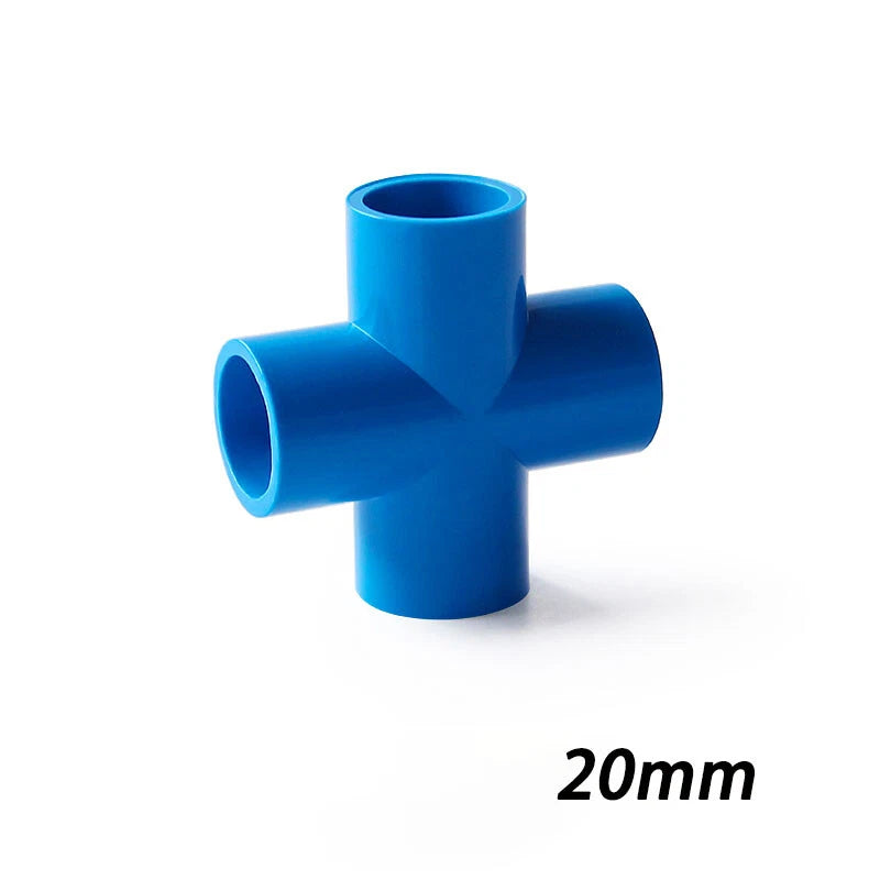 PVC Klebe Fittings Verbinder Kreuz Nippel Verschraubung Hahn Rohr 20mm-200mm