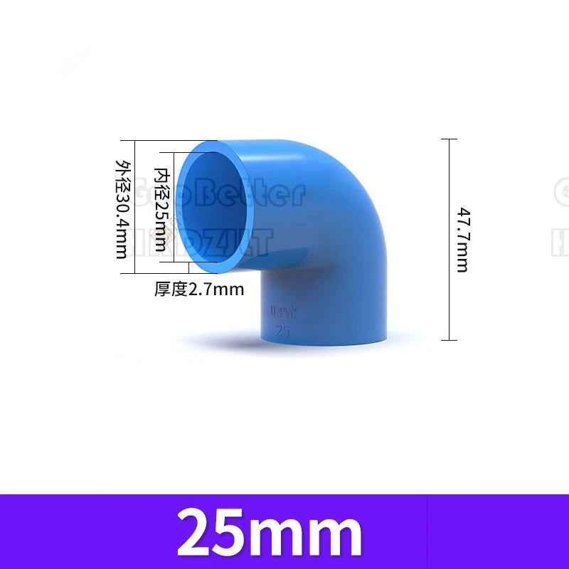PVC Klebe Fittings 90° Winkel Bogen Verbinder Muffe Klebemuffen Klebefitting