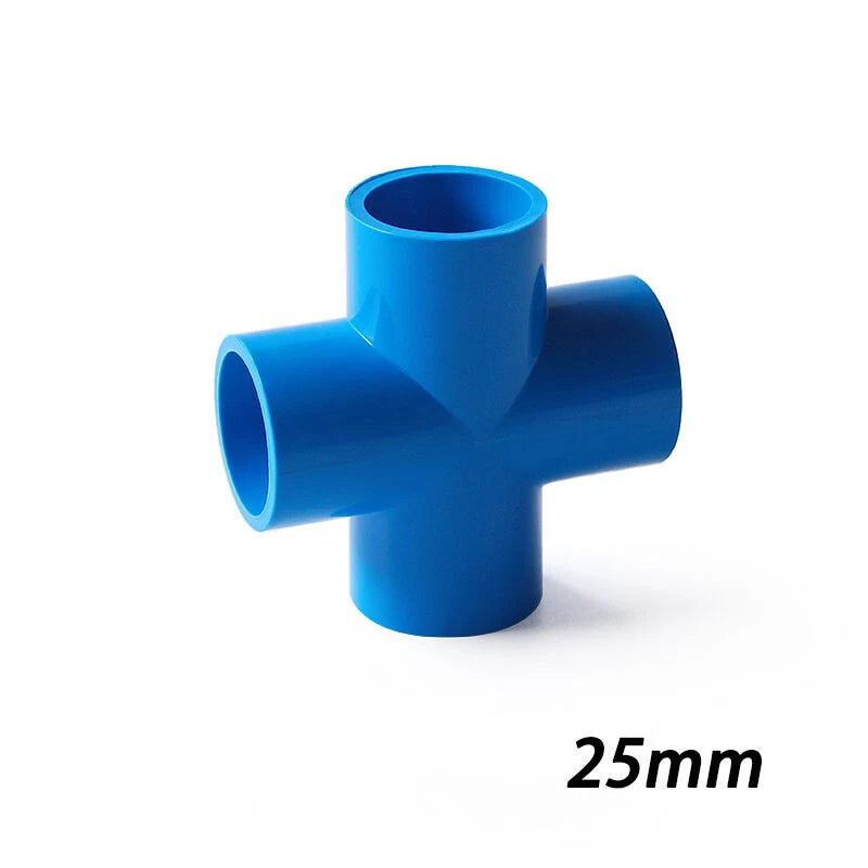 PVC Klebe Fittings Verbinder Kreuz Nippel Verschraubung Hahn Rohr 20mm-200mm