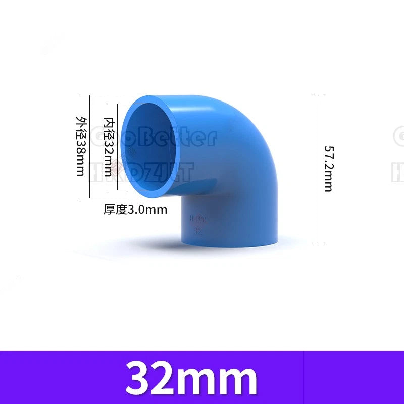PVC Klebe Fittings 90° Winkel Bogen Verbinder Muffe Klebemuffen Klebefitting