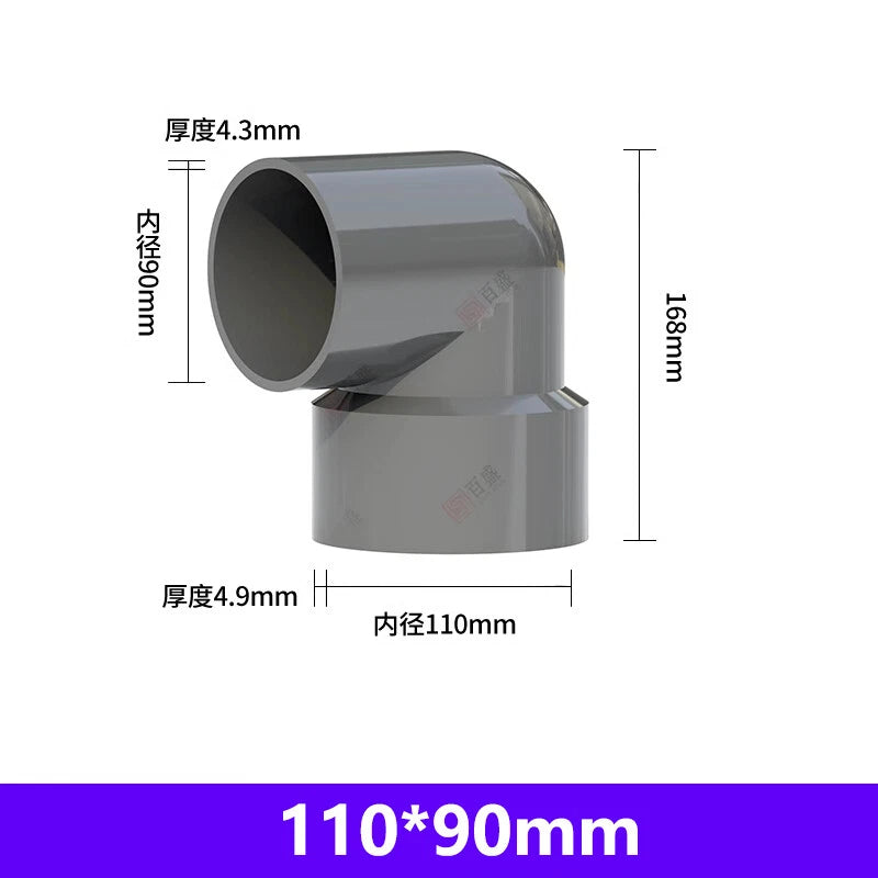 PVC 90° Winkel Reduzierstück Rohrverbinder Reduzierstück Muffe Fittings 20-110mm
