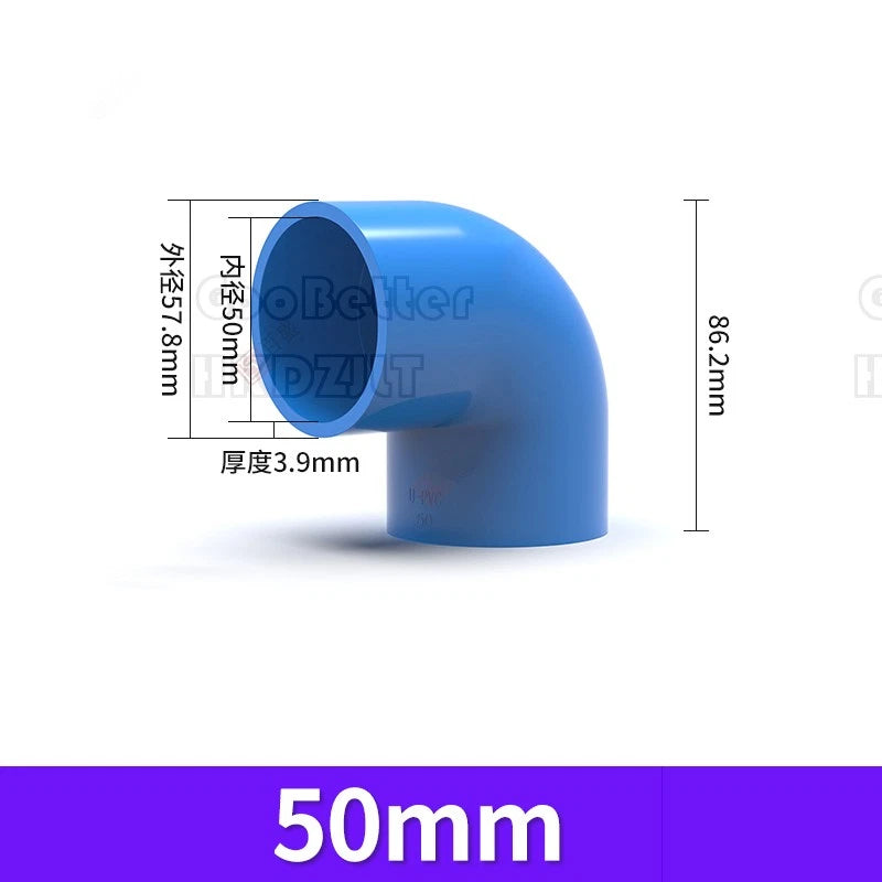 PVC Klebe Fittings 90° Winkel Bogen Verbinder Muffe Klebemuffen Klebefitting