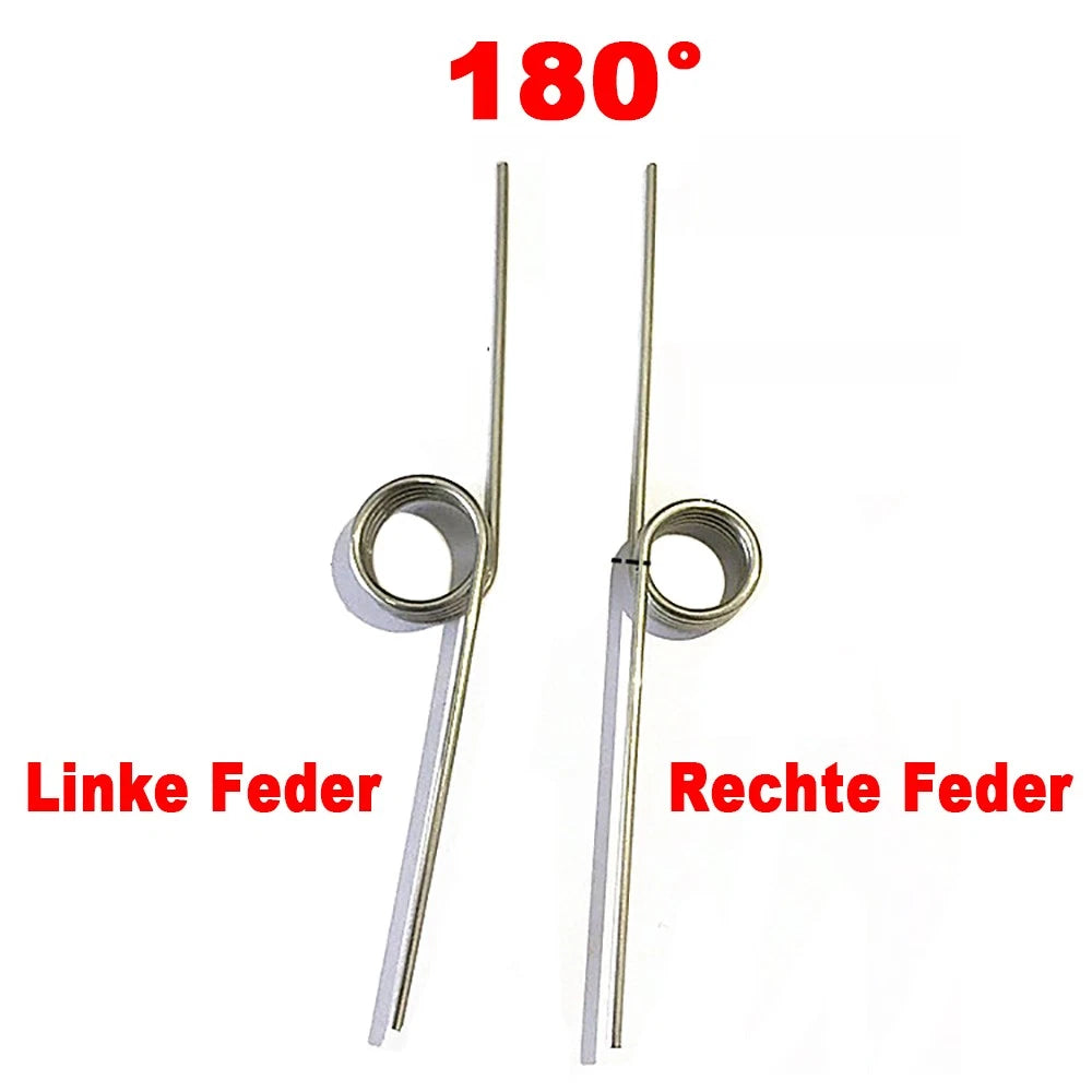 d 1,4mm Schenkelfedern/Torsionsfedern/Drehfeder/Spannfeder Edelstahl linke Feder