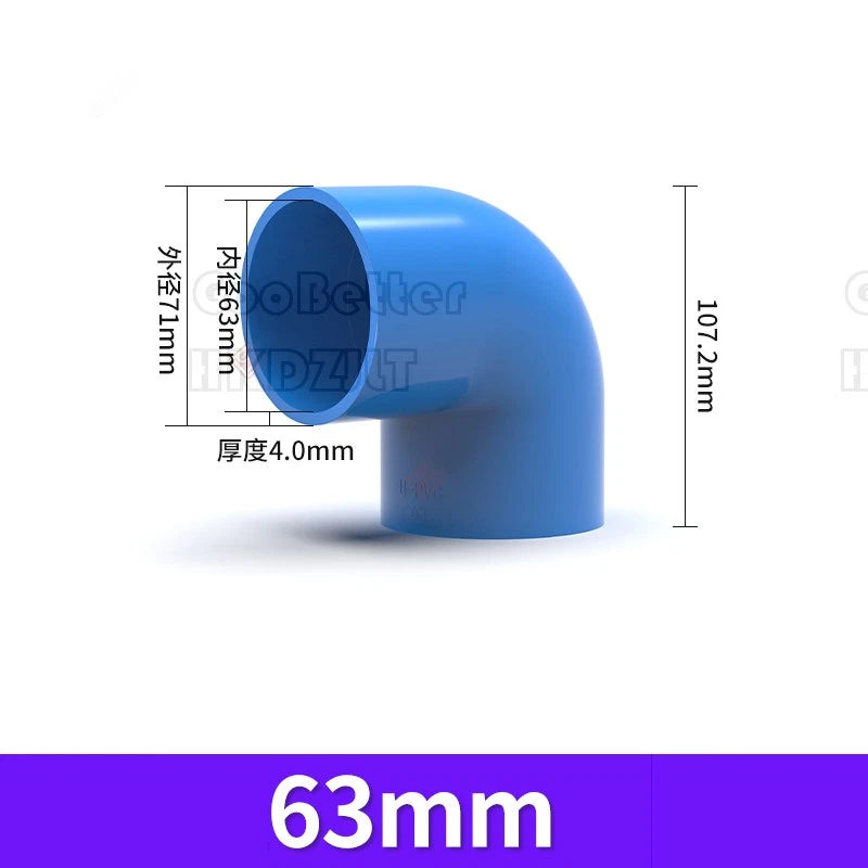 PVC Klebe Fittings 90° Winkel Bogen Verbinder Muffe Klebemuffen Klebefitting