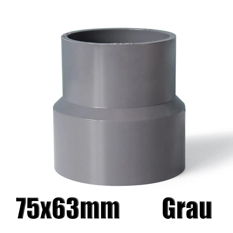 Ø20mm-200mm PVC Reduzierstück Muffe Rohr Fitting Klebefittings Lang Konisch Grau