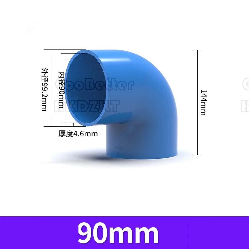 PVC Klebe Fittings 90° Winkel Bogen Verbinder Muffe Klebemuffen Klebefitting