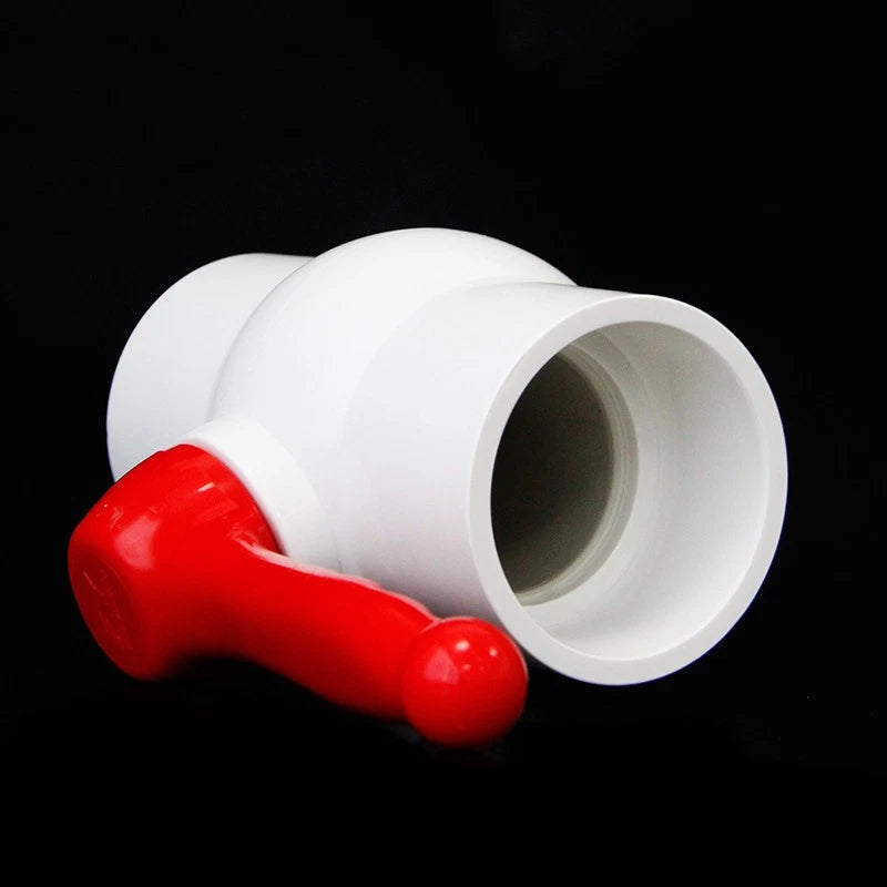 Weiß PVC Kugelhahn Kugel Ventil Innengewinde Muffen Fittings Pond 20-160mm