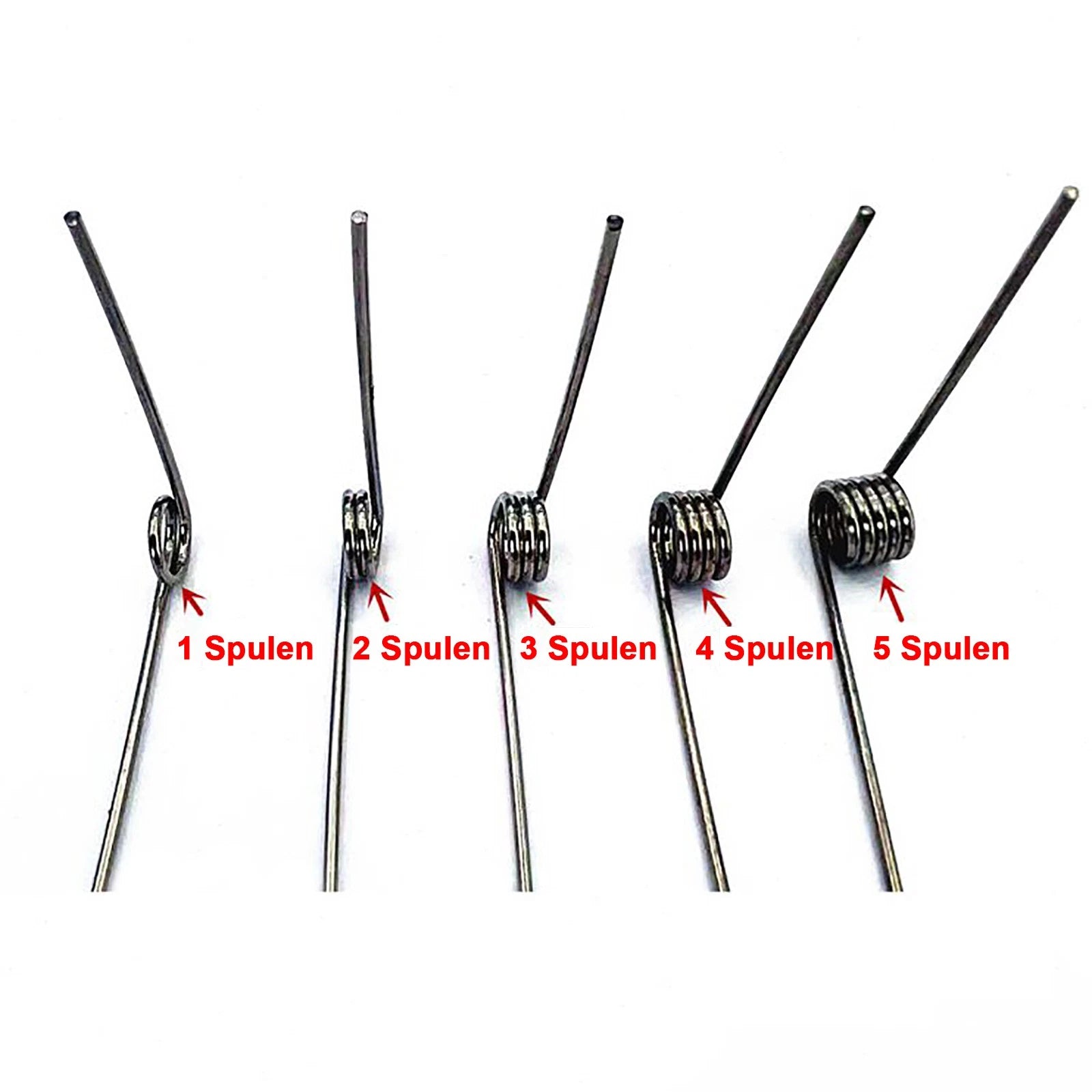 d 1,4mm Schenkelfedern/Torsionsfedern/Drehfeder/Spannfeder Edelstahl linke Feder
