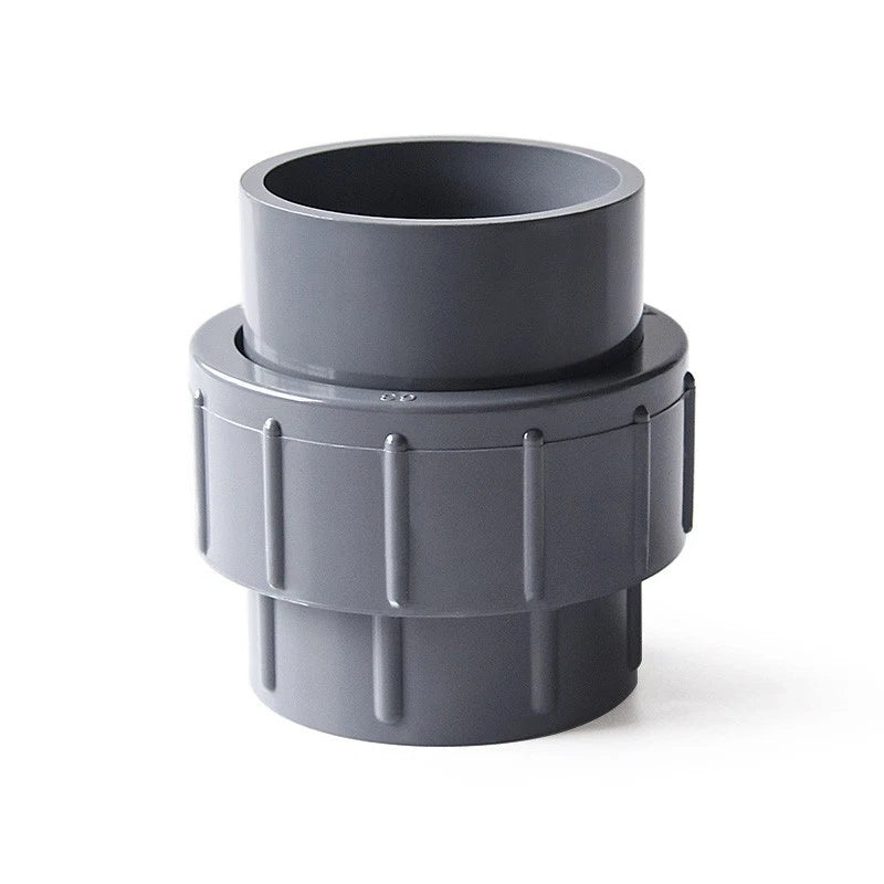 PVC Klebe Fittings Verschraubung Verbinder Muffe PN 10 Bar Innen-Ø 20-110mm Grau