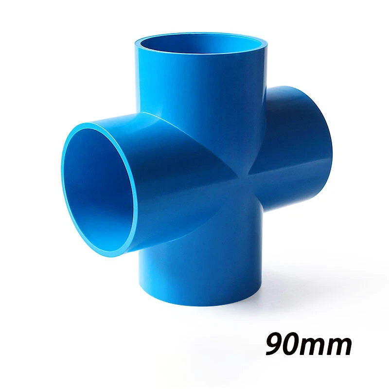 PVC Klebe Fittings Verbinder Kreuz Nippel Verschraubung Hahn Rohr 20mm-200mm