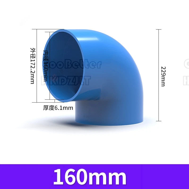 PVC Klebe Fittings 90° Winkel Bogen Verbinder Muffe Klebemuffen Klebefitting
