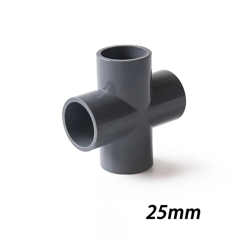 PVC Klebe Fittings Verbinder Kreuz Nippel Verschraubung Hahn Rohr 20mm-200mm