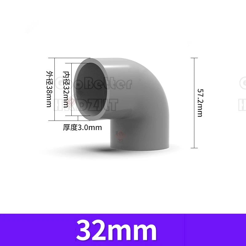 PVC Klebe Fittings 90° Winkel Bogen Verbinder Muffe Klebemuffen Klebefitting