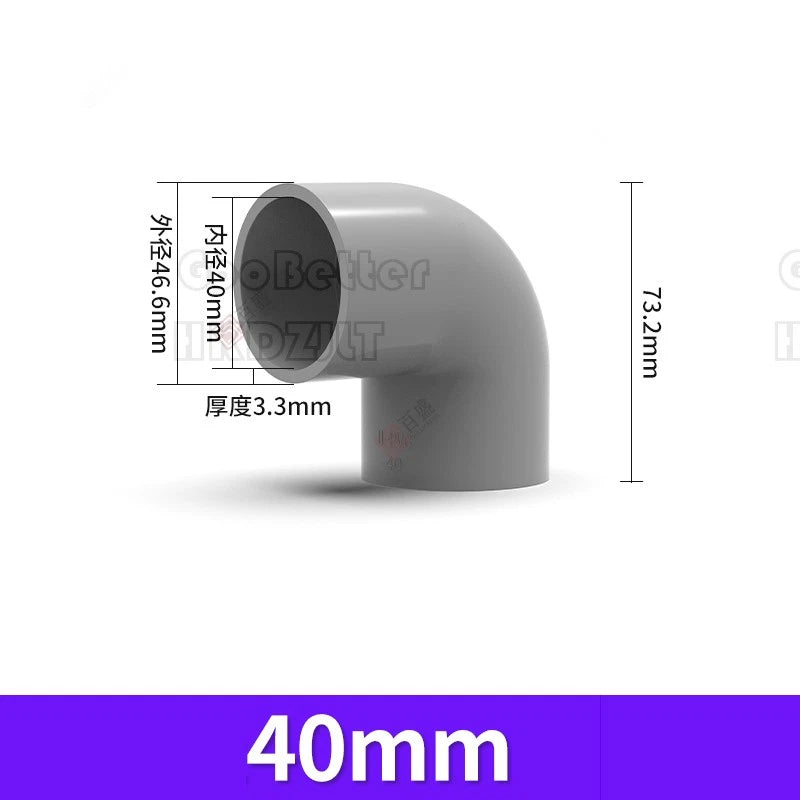 PVC Klebe Fittings 90° Winkel Bogen Verbinder Muffe Klebemuffen Klebefitting